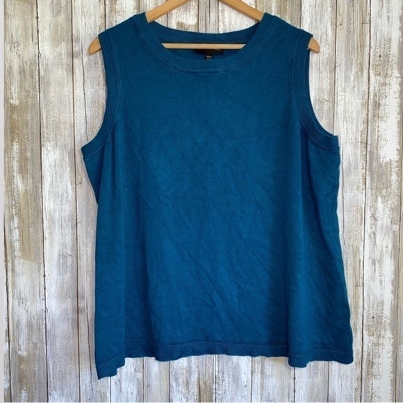 Lane Bryant Turquoise Sleeveless Sweater Shell - Picture 2 of 6